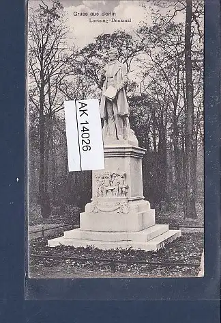 [Ansichtskarte] AK Gruss aus Berlin Lortzing Denkmal 1907. 