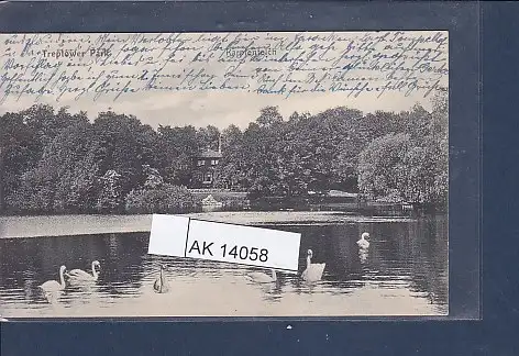 [Ansichtskarte] AK Treptower Park Karpfenteich 1916. 