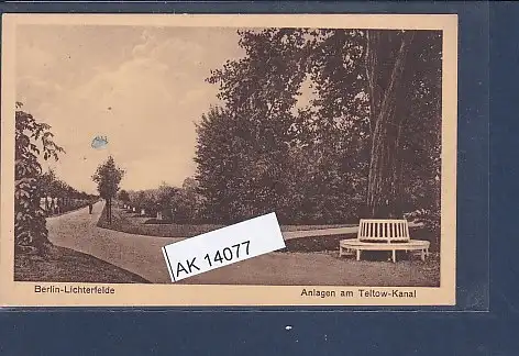 [Ansichtskarte] AK Berlin Lichterfelde Anlagen am Teltow Kanal 1930. 