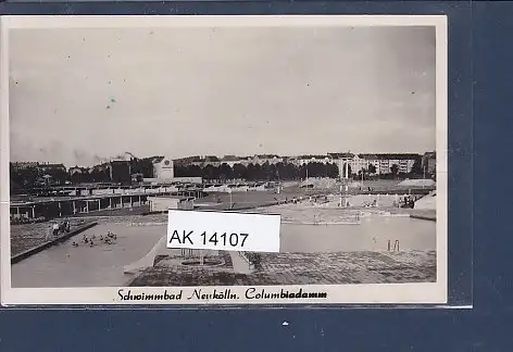 [Ansichtskarte] Photo AK Schwimmbad Neukölln Columbiadamm 1954. 