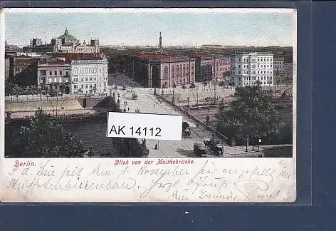 [Ansichtskarte] AK Berlin Blick von der Moltkebrücke 1907. 