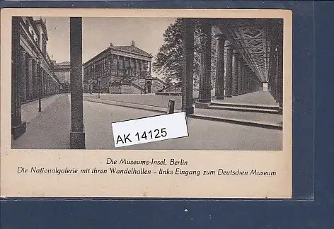 [Ansichtskarte] AK Die Museums Insel Berlin Die Nationalgalerie mit ihrer Wandelhalle 1930. 