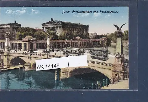 [Ansichtskarte] AK Berlin Friedrichsbrücke und Nationalgalerie 1920. 