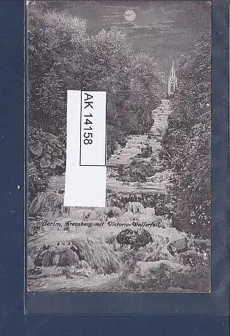 [Ansichtskarte] AK Berlin Kreuzberg mit Victoria Wasserfall 1918. 