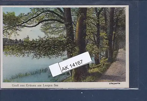 [Ansichtskarte] AK Gruß aus Grünau am Langen See Uferpartie 1930. 