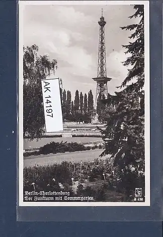 [Ansichtskarte] AK Berlin Charlottenburg Der Funkturm mit Sommergarten 1954. 