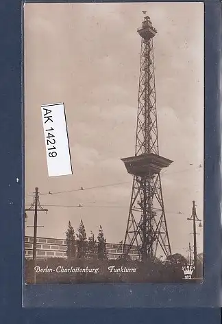 [Ansichtskarte] AK Berlin - Charlottenburg Funkturm 1930. 