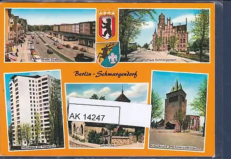 [Ansichtskarte] AK Berlin Schmargendorf 5.Ansichten Breite Straße - Hochhaus am Roseneck 1970. 