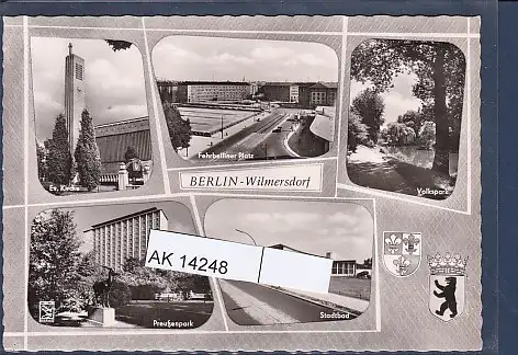 [Ansichtskarte] AK Berlin Wilmersdorf 5.Ansichten Fehrbelliner Platz - Preußenpark - Stadtbad 1960. 