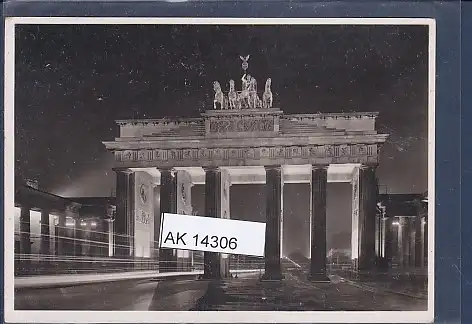 [Ansichtskarte] AK Berlin bei Nacht Brandenburger Tor 1950. 