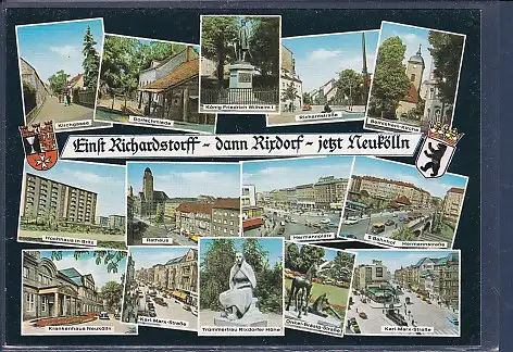 [Ansichtskarte] AK Einst Richardstorff - dann Rixdorf - jetzt Neukölln 14.Ansichten Kirchgasse - Dorfschmiede 1970. 