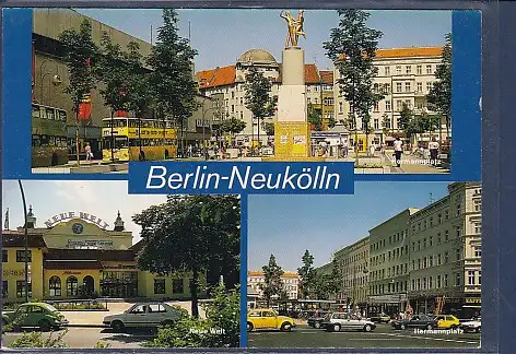 [Ansichtskarte] AK Berlin Neukölln 3.Ansichten Hermannplatz - Neue Welt - Hermannplatz 1980. 