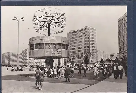 [Ansichtskarte] AK Berlin Alexanderplatz Urania Weltzeit Uhr und Haus des Lehrers 1970. 