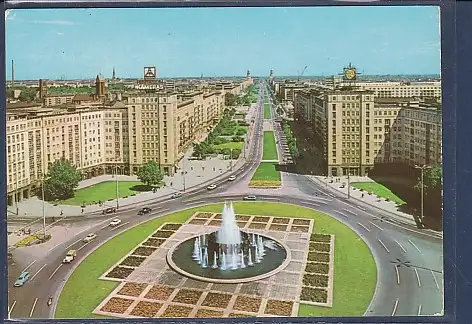 [Ansichtskarte] AK Berlin Blick vom Strausberger Platz zur Karl Marx Allee 1970. 