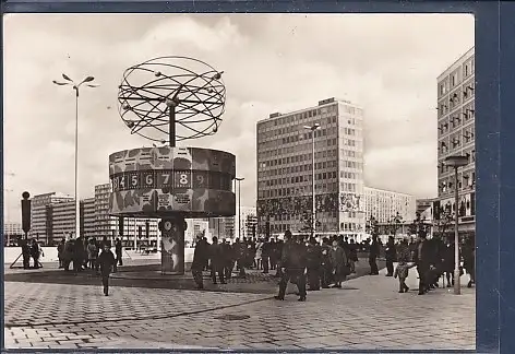 [Ansichtskarte] AK Berlin Urania - Säule mit Weltzeituhr  Haus des Lehrers 1972. 