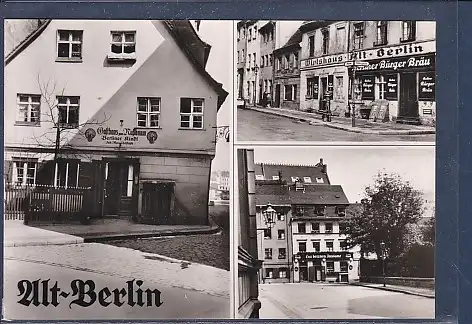 [Ansichtskarte] AK Alt Berlin - Gasthäuser 3.Ansichten Gasthaus zum Nußbaum - Zur letzten Instanz - Wirtshaus Alt-Berlin 1960. 