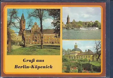 [Ansichtskarte] AK Gruß aus Berlin Köpenick 3.Ansichten Rathaus - Blick zum Rathaus - Schloß 1986. 