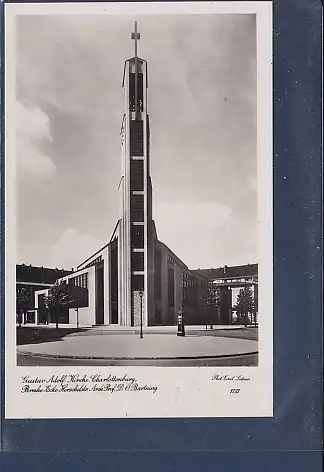 [Ansichtskarte] AK Gustav Adolf Kirche Charlottenburg Brake Ecke Herschelstr. 1935. 