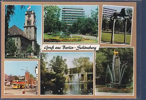 [Ansichtskarte] AK Gruß aus Berlin Schöneberg 6.Ansichten 1970. 
