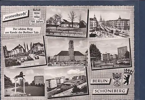 [Ansichtskarte] AK Berlin Schöneberg sconenberch Der Schöne Berg am Rande des Berliner Tals 7.Ansichten 1960. 