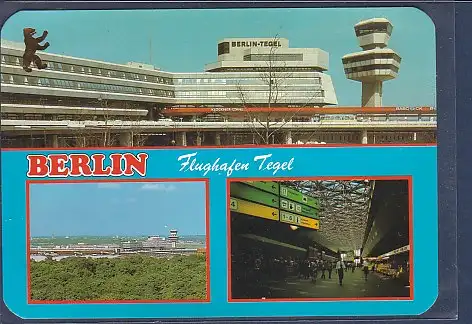 [Ansichtskarte] AK Berlin Flughafen Tegel 3.Ansichten 1980. 