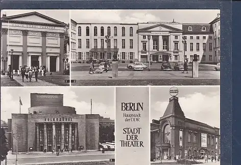[Ansichtskarte] AK Berlin Hauptstadt der DDR Stadt der Theater 4.Ansichten 1968. 