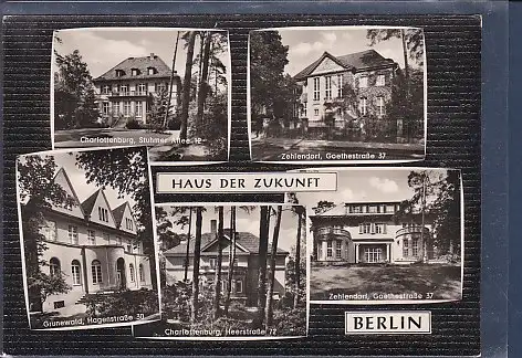 [Ansichtskarte] AK Berlin Haus der Zukunft 5.Ansichten Charlottenburg Stuhmer Allee 12 - Zehlendorf Goethestraße 37 1972. 