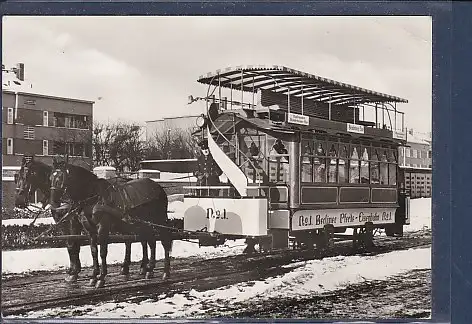 [Ansichtskarte] AK Berliner Verkehrsmittel Zweispänniger Pferdewg. Bauj. 1865 1970. 