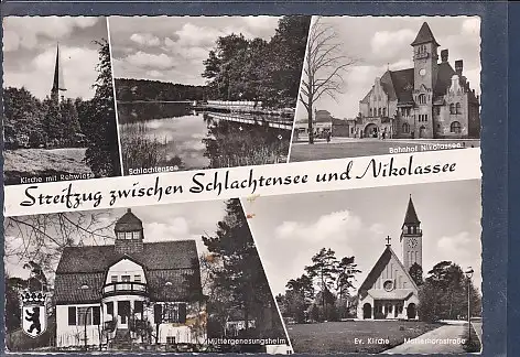 [Ansichtskarte] AK Streifzug Schlachtensee und Nikolassee 5.Ansichten Bahnhof Nikolassee 1965. 