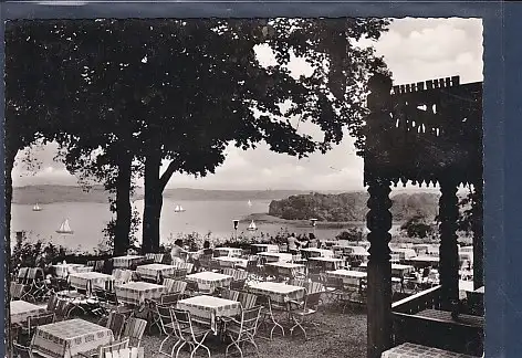 [Ansichtskarte] AK Gaststätte Blockhaus Nikolskoe Berlin Wannsee Blick auf die Havel 1960. 