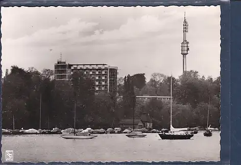 [Ansichtskarte] AK Berlin Kurhaus Wannsee u. Fernmeldeturm Schäferberg 1960. 