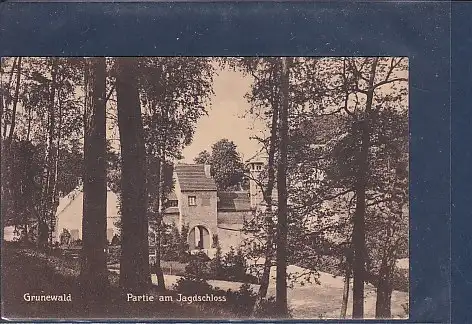 [Ansichtskarte] AK Grunewald Partie am Jagdschloss 1912. 