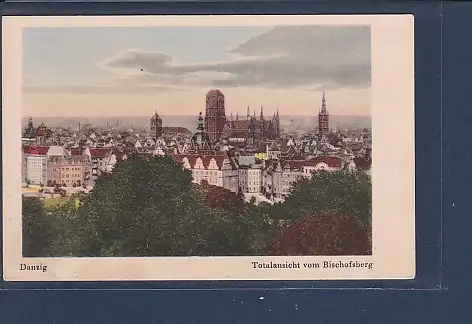 [Ansichtskarte] AK Danzig Totalansicht vom Bischofsberg 1920. 