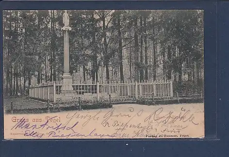 [Ansichtskarte] AK Gruss aus Tegel Humboldt Denkmal 1901. 