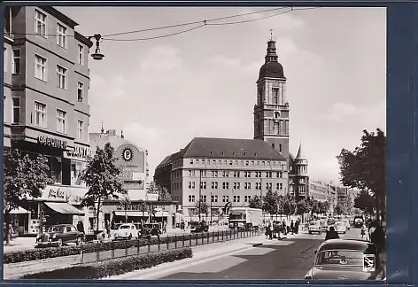 [Ansichtskarte] AK Berlin Friedenau Rheinstraße und Rathaus 1960. 