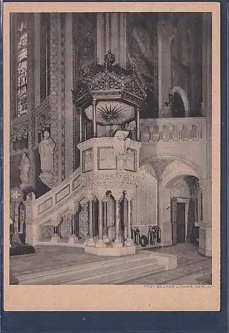 [Ansichtskarte] AK Kaiser Wilhelm Gedächtniskirche Die Kanzel 1930. 