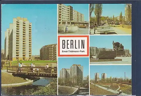 [Ansichtskarte] AK Berlin Ernst Thälmann Park 6.Ansichten 1989. 