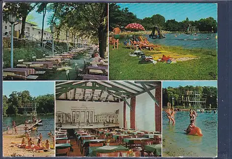 [Ansichtskarte] AK Restaurant u. Strandbad Lübars Berlin Lübars 5.Ansichten 1970. 