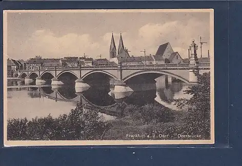 [Ansichtskarte] AK Frankfurt a.d. Oder - Oderbrücke 1931. 