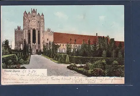 [Ansichtskarte] AK Kloster Chorin 1904. 