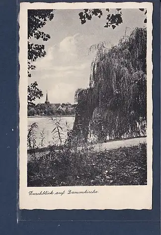 [Ansichtskarte] AK Durchblick auf Dammkirche Jüterbog 1930. 
