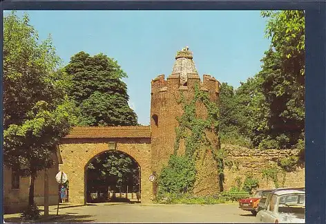 [Ansichtskarte] AK Beeskow Stadtmauer mit Pulverturm 1981. 