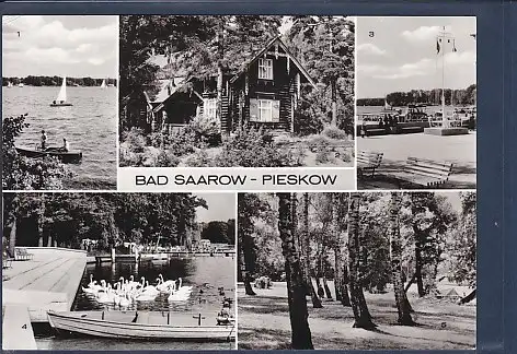 [Ansichtskarte] AK Bad Saarow Pieskow 5.Ansichten Maxim Gorki Gedenkstätte - Schiffsanlegestelle 1978. 
