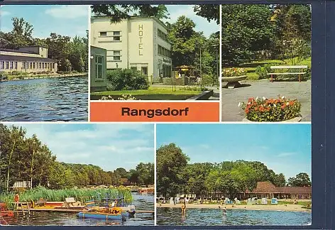 [Ansichtskarte] AK Rangsdorf 5.Ansichten Seebad Casino am Rangsdorfer See - Hotel Rangsdorfer Hof - Campingplatz 1980. 