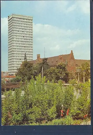 [Ansichtskarte] AK Frankfurt ( Oder) Hochhaus am Platz der Republik Jugendtouristenhotel 1987. 