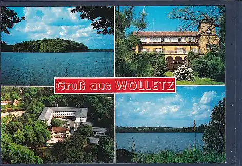 [Ansichtskarte] AK Gruß aus Wolletz  4.Ansichten Fachklinik Wolletzsee Cardiologisches Rehabilitationszentrum 1990. 