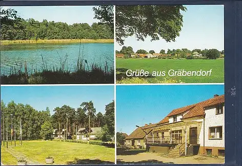 [Ansichtskarte] AK Grüße aus Gräbendorf 4.Ansichten Im Pionierlager M. Kalling - Gaststätte Kulturhaus 1990. 