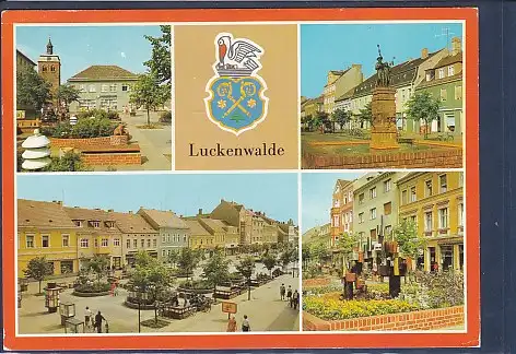 [Ansichtskarte] AK Luckenwalde 4.Ansichten Boulevard Ernst Thälmann Straße 1988. 