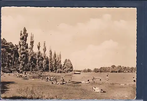 [Ansichtskarte] AK Grünheide Ortsteil Fangschleuse Strand am Werlsee 1961. 