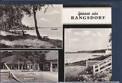 [Ansichtskarte] AK Grüsse aus Rangsdorf 3.Ansichten Seepromenade - Badeanstalt 1959. 